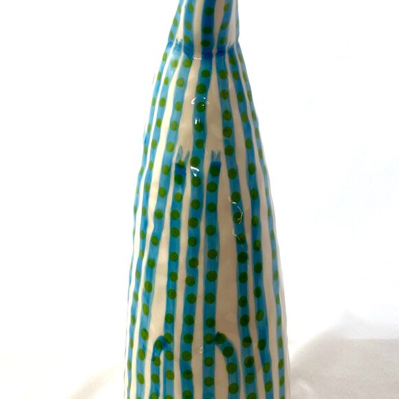 SALE NWT Andrew Ludick Blue & Green bird Jug Anthropologie Handmade Earthenware - Picture 6 of 11